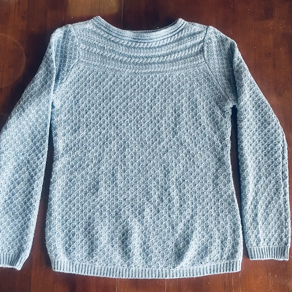 Blue Cable Knit Sweater